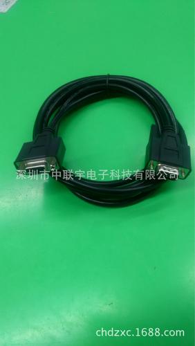 工廠定制 vga顯示器連接線 母頭帶前螺母轉公頭特殊數據線材黑色